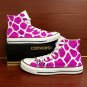 Original Design Converse Hand Painted Shoes Giraffe Print High Top Canvas Sneakers Unique Gifts