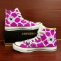 Original Design Converse Hand Painted Shoes Giraffe Print High Top Canvas Sneakers Unique Gifts