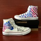 Animal Print Zebra Converse Custom Hand Painted Shoes White High Top Canvas Sneakers Unique Gifts