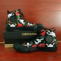Unique Converse Sneakers Roses Skulls Custom Hand Painted Shoes All Black Canvas Shoes Gifts