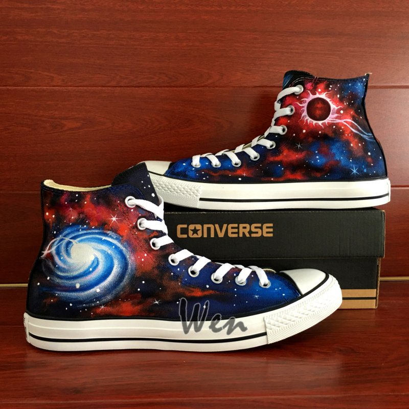 Hand Painted Converse Shoes Nebula Galaxy Universe Original Design ...