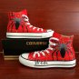 Spider High Top Converse Chuck Taylor Shoes Custom Hand Painted Canvas Shoes Red Sneakers Gifts