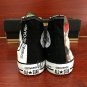 Naruto Gaara Hand Painted Converse Shoes Unique High Top Black Canvas Sneakers Men Women Gifts