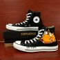 Black Converse All Star Pokemon Jolteon Fox Custom Hand Painted Canvas Shoes Unique Presents