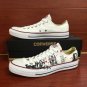 Zombies Low Top Converse All Star Shoes Hand Painted Sneakers Custom Design Unique Christmas Gifts