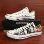White Low Top Converse Sneakers Black Butler Custom Hand Painted Shoes Canvas Sneakers Gifts