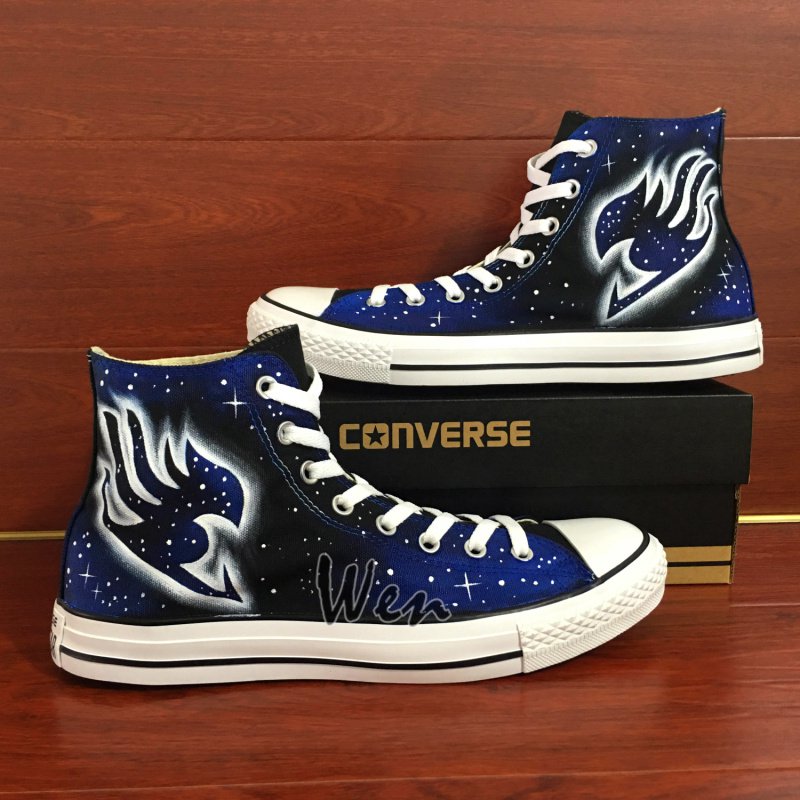 Fairy Tail Converse Chuck Taylor Custom Hand Painted Shoes High Top ...