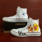 White Converse Chuck Taylor Men Women Pokemon Pikachu Eevee Umbreon Hand Painted Canvas Shoes