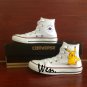 Pikachu Converse Chuck Taylor Hand Painted Shoes White High Top Canvas Sneakers Boys Girls Gifts