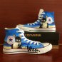 Pet Dog Husky At The Beach Hand Painted Shoes Converse Custom Design High Top Canvas Sneakers