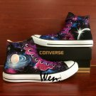 Custom Shoes Converse Galaxy Universe High Top Hand Painted Canvas Shoes Birthday Gifts Men Women