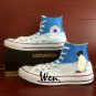 Cute Penguin Hand Painted Shoes Men Women High Top Converse Chuck Taylor Canvas Sneakers Gifts