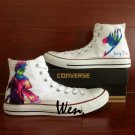 Fairy Tail Natsu White Converse Shoes Hand Painted Canvas Sneakers Men Women Unique Casual Shoes
