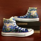 Unique Gifts Men Women Water Lilies Converse All Star Hand Painted Shoes High Top Canvas Sneakers