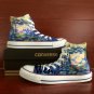Unique Gifts Men Women Water Lilies Converse All Star Hand Painted Shoes High Top Canvas Sneakers