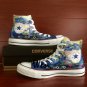 Unique Gifts Men Women Water Lilies Converse All Star Hand Painted Shoes High Top Canvas Sneakers