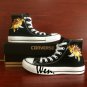 Pokemon Shoes Converse Sandslash Hand Painted Shoes Black High Top Canvas Sneakers Gifts