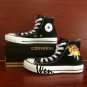 Pokemon Shoes Converse Sandslash Hand Painted Shoes Black High Top Canvas Sneakers Gifts