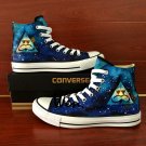 Harajuku Triangle Galaxy Hand Painted Shoes Converse Chuck Taylor Men Wonen High Top Canvas Shoes