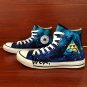 Harajuku Triangle Galaxy Hand Painted Shoes Converse Chuck Taylor Men Wonen High Top Canvas Shoes