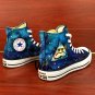Harajuku Triangle Galaxy Hand Painted Shoes Converse Chuck Taylor Men Wonen High Top Canvas Shoes