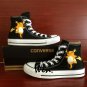 Black High Top Converse Shoes Pokemon Raichu Hand Painted Shoes Canvas Sneakers Gifts Boys Girls