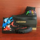 Anime Converse All Star MekakuCity Actors Hand Painted Shoes High Top Black Canvas Shoes Gifts