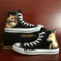 Pet Dog Hand Painted Converse Shoes High Top Canvas Sneakers Unique Casual Shos Men Women
