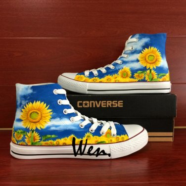 sunflower painted converse
