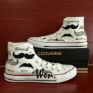 Unique Converse Sneaker Original Design Hand Paninted Shoes Cartoon Moustache Canvas Shoes Gifts