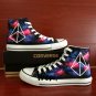 Harajuku Custom Design Hand Painted Shoes Geometric Figure Galaxy High Top Canvas Shoes Gifts