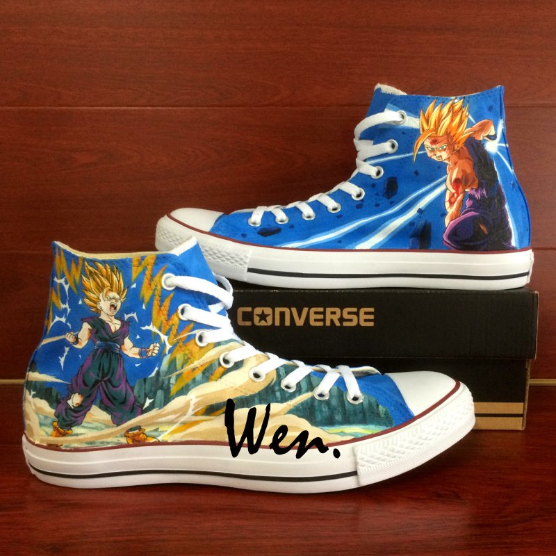 Dragon Ball Converse Sneakers Custom Hand Painted Shoes High Top ...