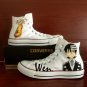 High Top Anime Converse Shoes Soul Eater Custom Hand Painted White Canvas Sneakers Birthday Gifts