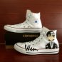 High Top Anime Converse Shoes Soul Eater Custom Hand Painted White Canvas Sneakers Birthday Gifts