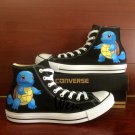 Squirtle Black Converse All Star Pokemon Hand Painted Shoes Fashion Canvas Sneakers gifts