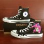 Pokemon Converse All Star Nidoking Hand Painted Shoes High Top Black Canvas Sneakers Gifts
