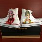 Men Women Anime Converse All Star Attack on Titan Hand Painted Shoes Unique White Canvas Sneakers