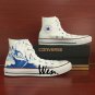 Naruto Kakashi Hand Painted Shoes Converse All Star High Top White Canvas Sneakers Gifts