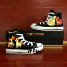 Custom Converse Shoes Pokemon Hand Painted Canvas Sneakers Ninetales Rapidash Ponyta Vulpix