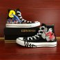 Fashion Converse Shoes Nightmare Before Christmas Hand Painted Shoes High Top Black Canvas Sneakers