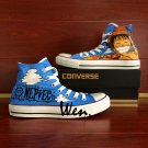One Piece Luffy High Top Converse Sneakers Custom Hand Painted Shoes Unique Canvas Casual Shoes