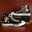 Mens Converse Shoes One Piece Jolly Roger Sanji Hand Painted Canvas Sneakers Birthday Gifts