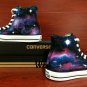 High Top Galaxy Nebula Converse All Star Hand Painted Shoes Unique Canvas Sneakers Men Women
