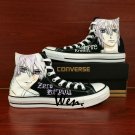 Vampire Knight Kiryu Zero High Top Converse Sneakers Hand Painted Shoes BlackCanvas Sneakers