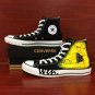 High Top Black Converse Sneaker Fairy Tail Hand Painted Shoes Canvas Sneakers Birthday Gifts