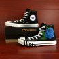 Blue Rose High top Converse Shoes Men Women Custom Hand Painted Shoes High Top Canvas Sneakers