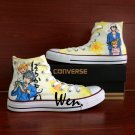 Anime Barakamon Converse Shoes Gifts Men Women Hand Painted Shoes High Top Canvas Sneakers