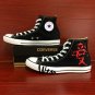 Naruto shippuuden Gaara Black Converse Sneaker Hand Painted Shoes High Top Canvas Sneakers Gifts