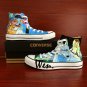 Cartoon Shoes Converse Princess Mononoke Totoro Hand Painted Shoes High Top Canvas Sneakers