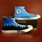 Hand Painted Shoes Converse Chicago Flag City Skyline Men Women High Top Canvas Sneakers Gifts